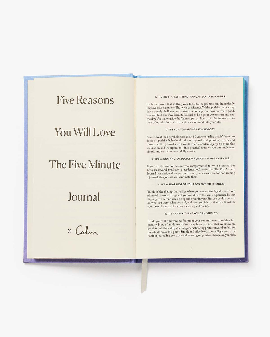 Calm x The Five Minute Journal