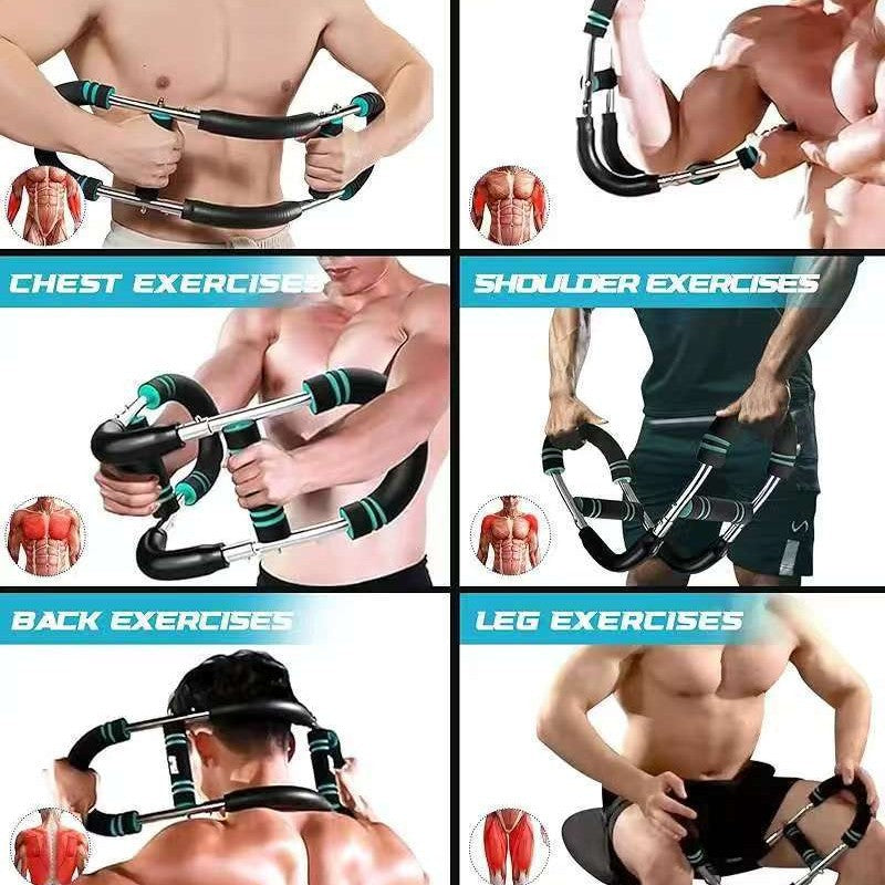 Adjustable Arm & Chest Strength Trainer | U-Shaped Fitness Device