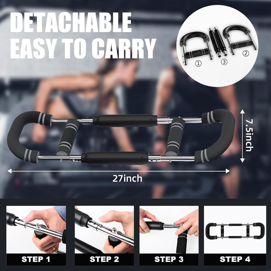 Adjustable Arm & Chest Strength Trainer | U-Shaped Fitness Device
