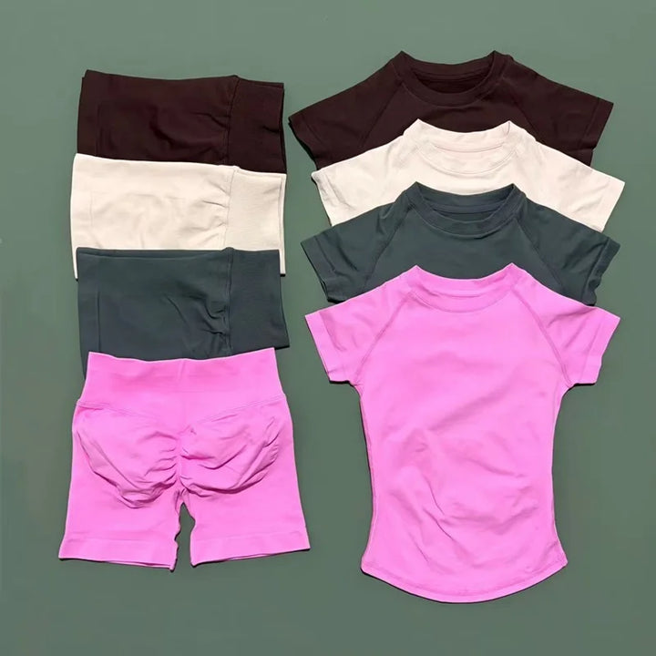 HISTELLO Women’s Gym Set | Seamless Yoga Workout Outfit