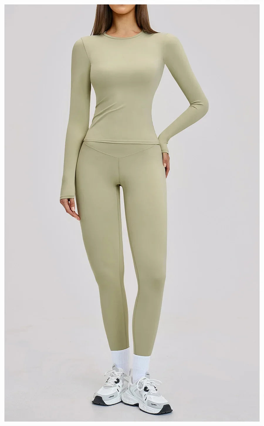 Women’s 2-Piece Yoga Set | Long Sleeve Workout Outfit