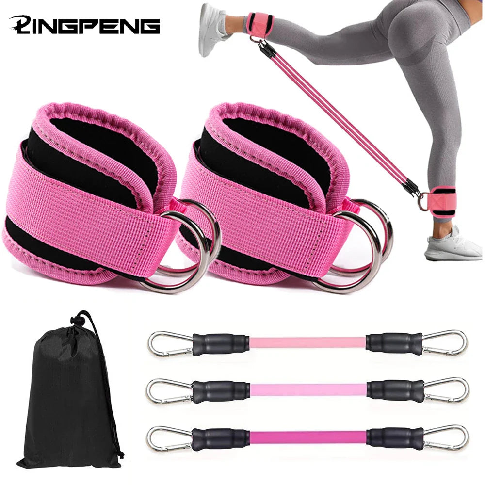 Resistance Bands & Ankle Straps Set | Fitness Workout Kit