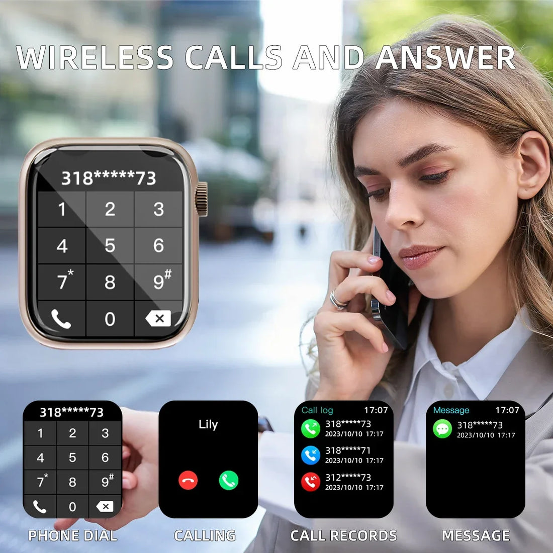 Series 8 Smartwatch | Fitness Tracker with Call & Music