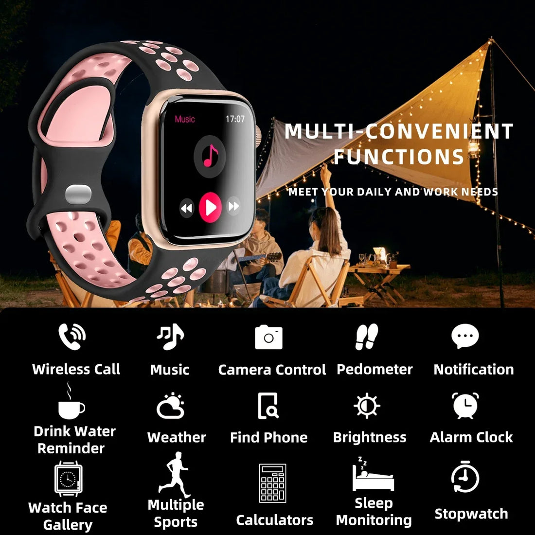 Series 8 Smartwatch | Fitness Tracker with Call & Music