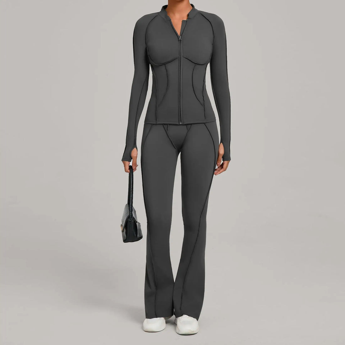 Women’s 2-Piece Yoga Tracksuit | Long Sleeve Sports Set