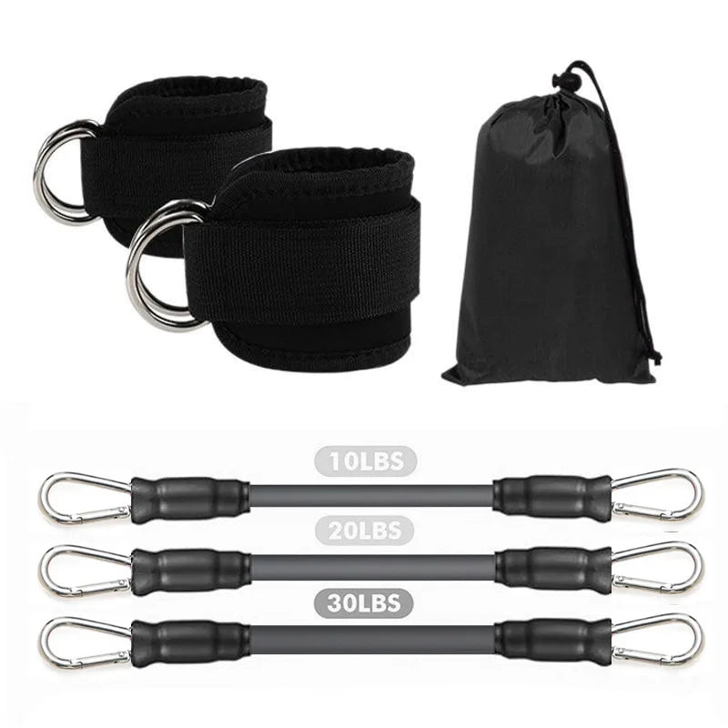 Resistance Bands & Ankle Straps Set | Fitness Workout Kit