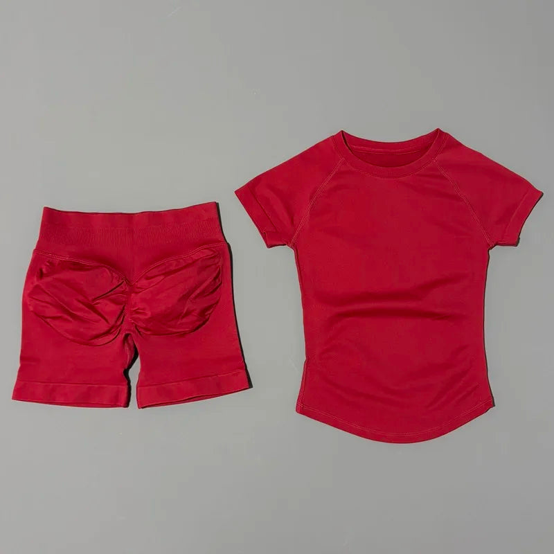 HISTELLO Women’s Gym Set | Seamless Yoga Workout Outfit