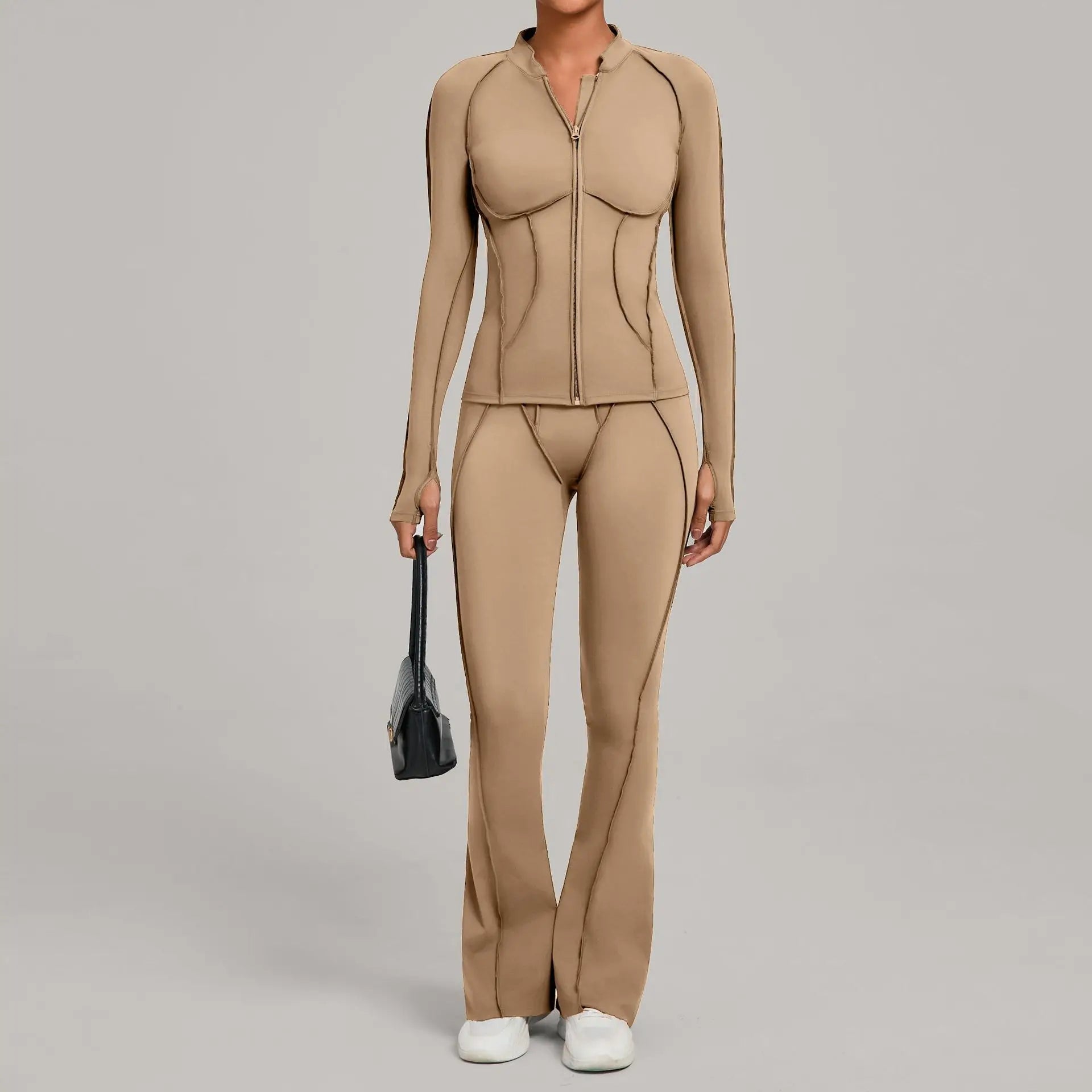 Women’s 2-Piece Yoga Tracksuit | Long Sleeve Sports Set