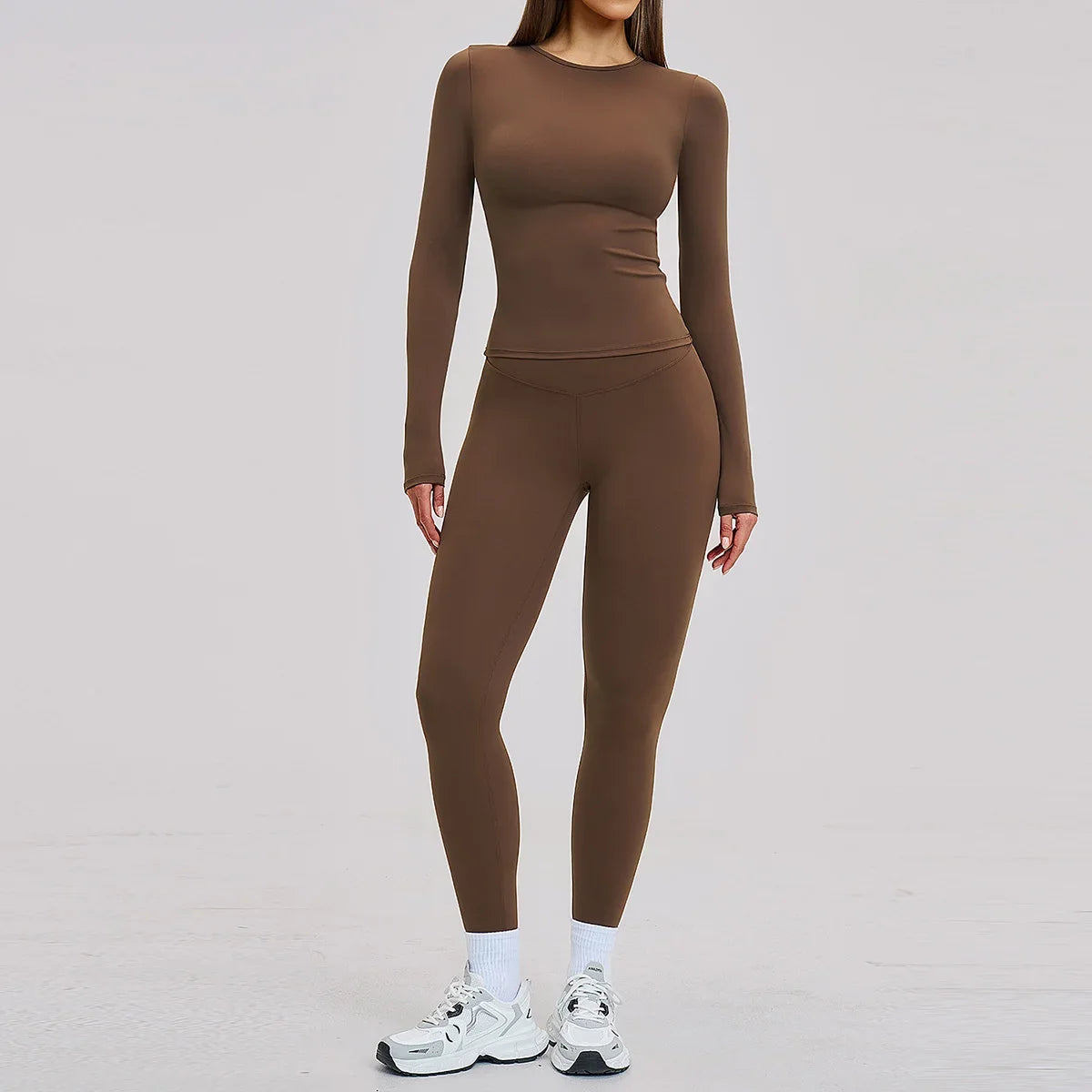 Women’s 2-Piece Yoga Set | Long Sleeve Workout Outfit