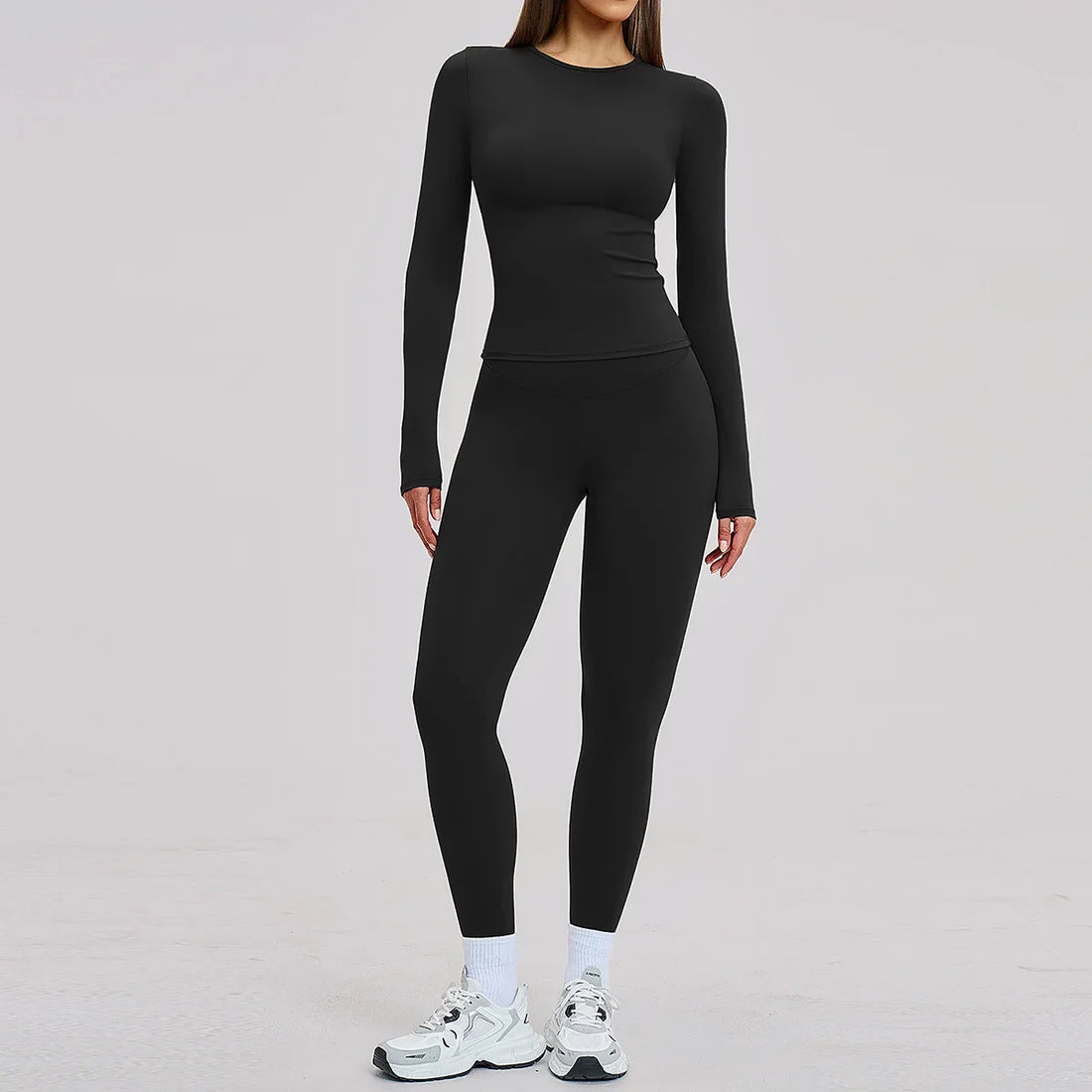 Women’s 2-Piece Yoga Set | Long Sleeve Workout Outfit
