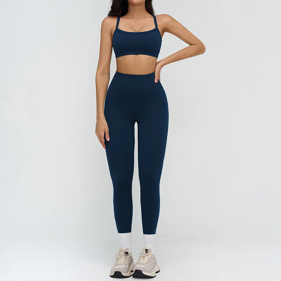 Women’s 2-Piece Yoga Set | Crop Top & High Waist Leggings