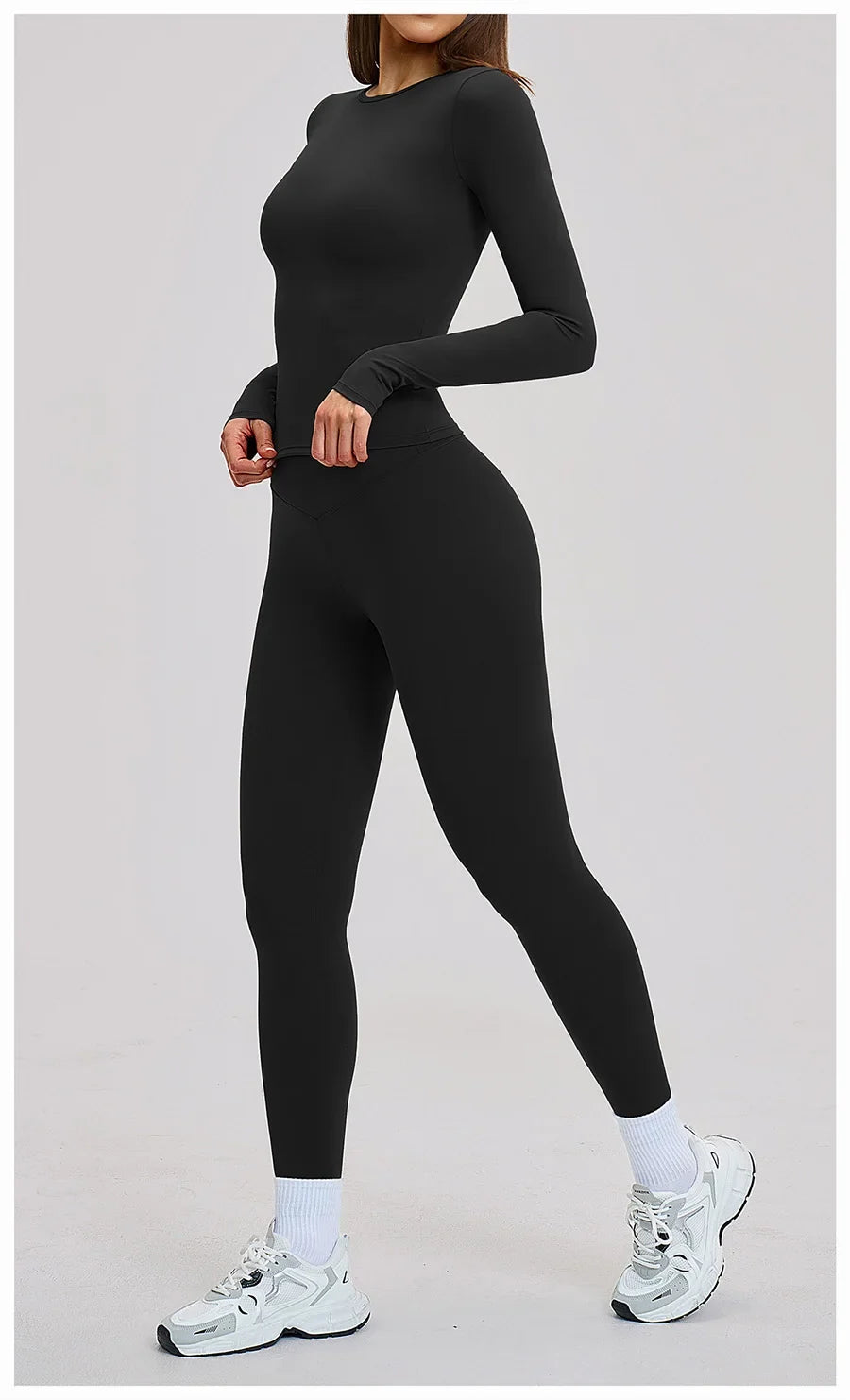 Women’s 2-Piece Yoga Set | Long Sleeve Workout Outfit