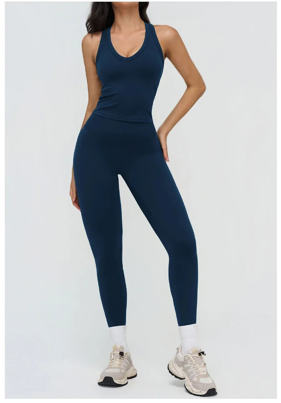 Women’s 2-Piece Yoga Set | Crop Top & High Waist Leggings