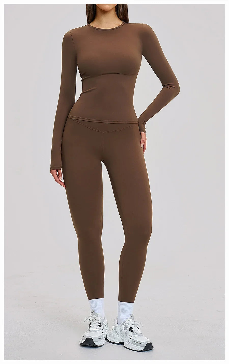 Women’s 2-Piece Yoga Set | Long Sleeve Workout Outfit