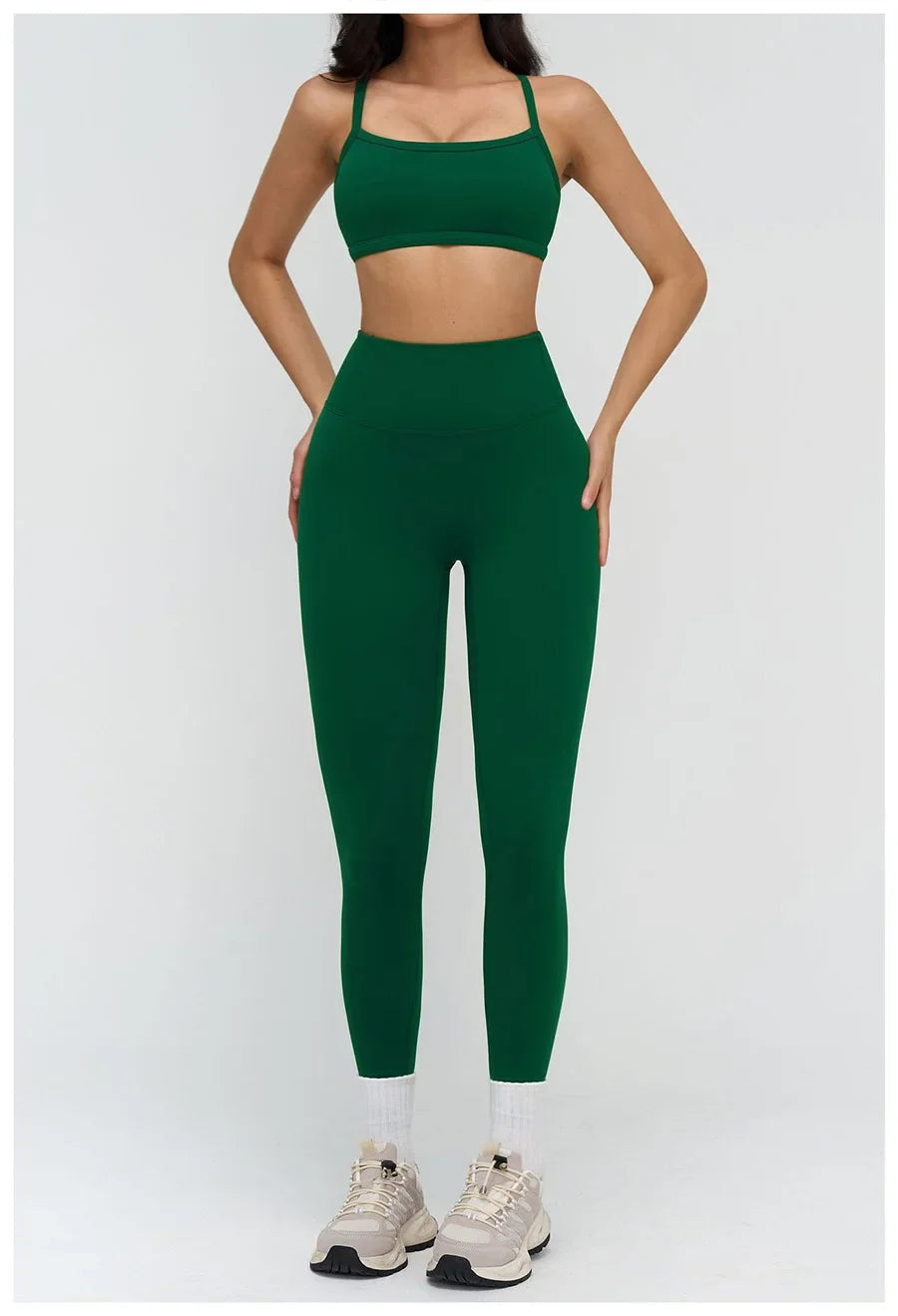Women’s 2-Piece Yoga Set | Crop Top & High Waist Leggings