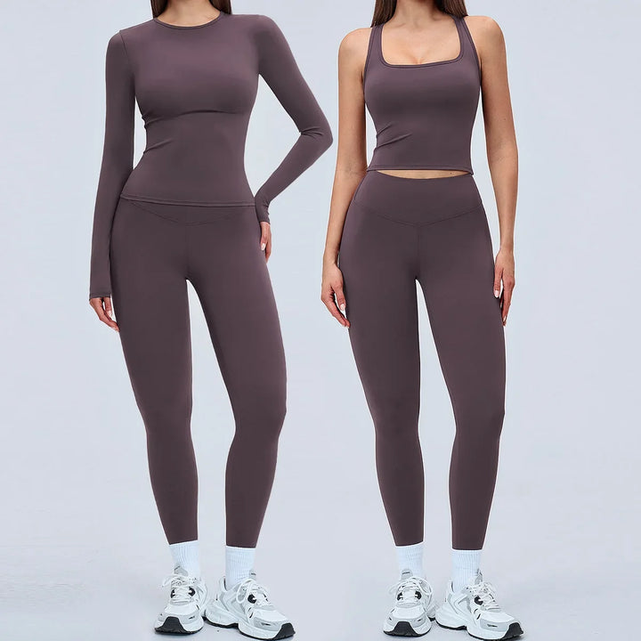 Women’s 2-Piece Yoga Set | Long Sleeve Workout Outfit