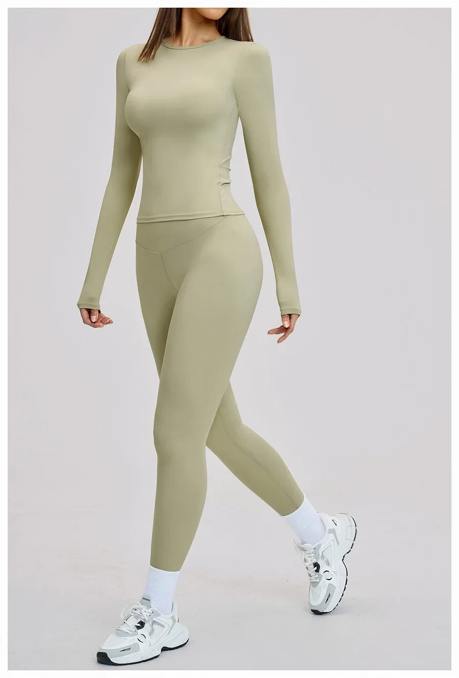 Women’s 2-Piece Yoga Set | Long Sleeve Workout Outfit