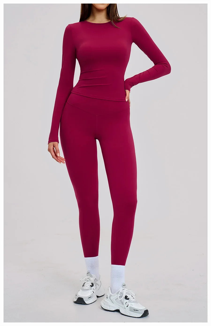 Women’s 2-Piece Yoga Set | Long Sleeve Workout Outfit