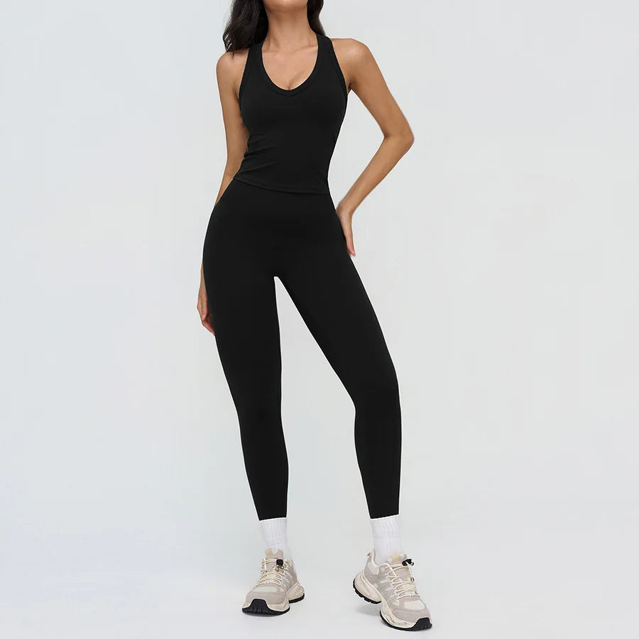 Women’s 2-Piece Yoga Set | Crop Top & High Waist Leggings