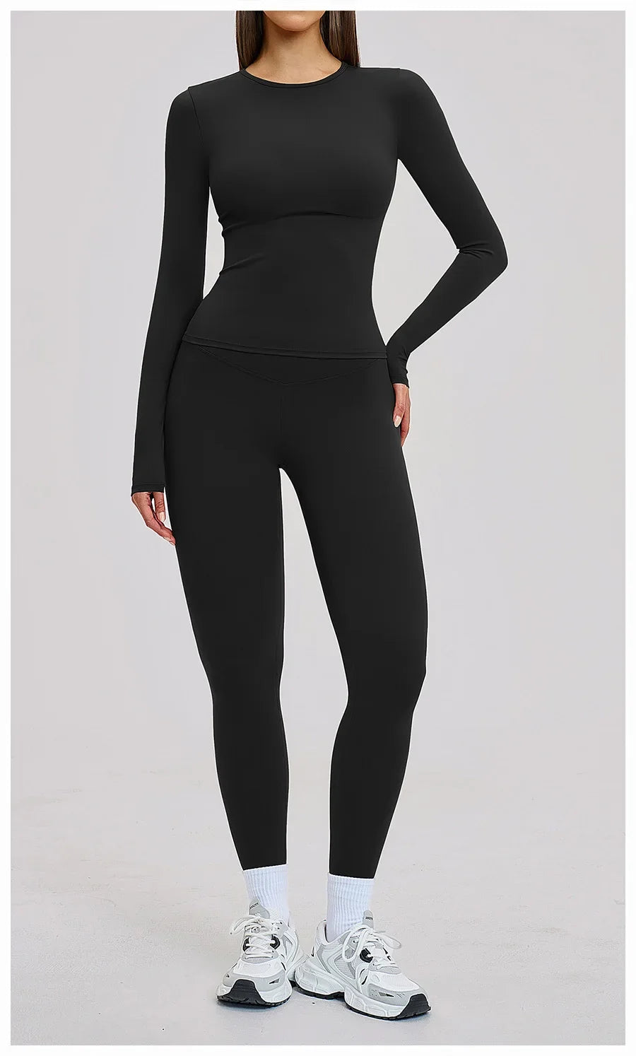 Women’s 2-Piece Yoga Set | Long Sleeve Workout Outfit