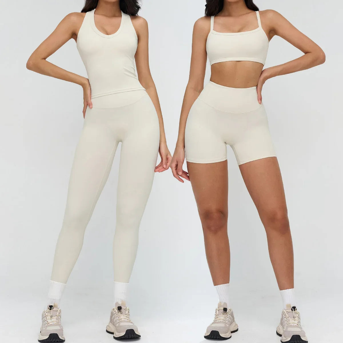 Women’s 2-Piece Yoga Set | Crop Top & High Waist Leggings