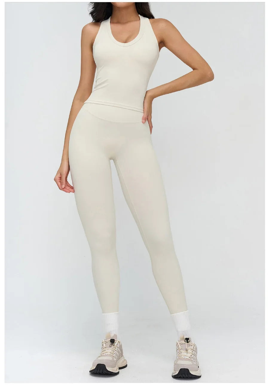 Women’s 2-Piece Yoga Set | Crop Top & High Waist Leggings