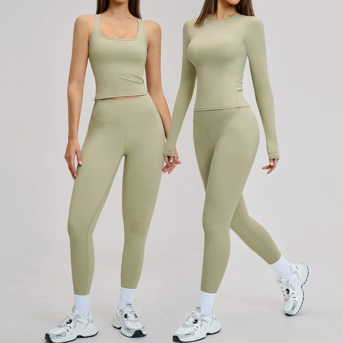 Women’s 2-Piece Yoga Set | Long Sleeve Workout Outfit