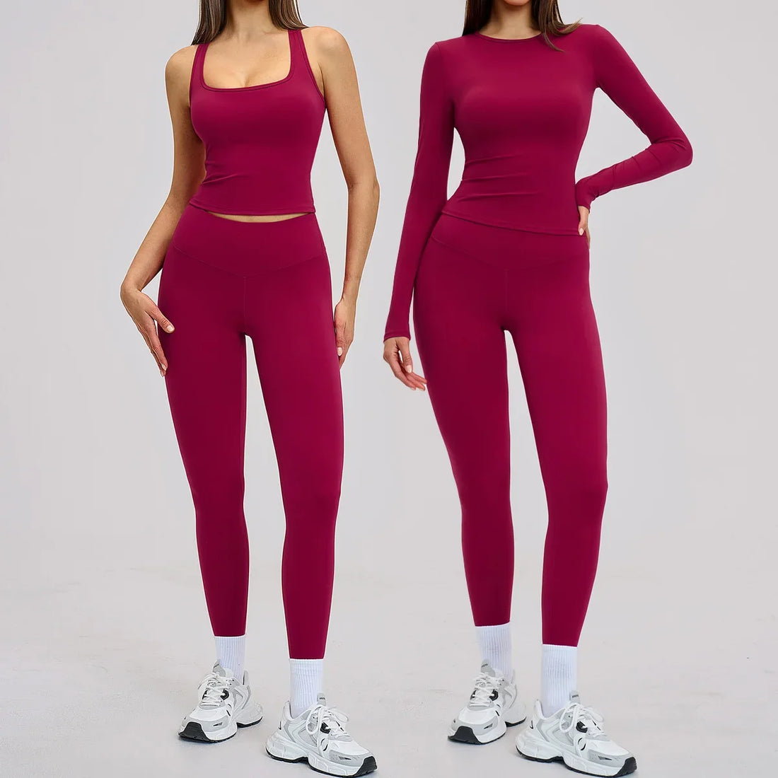 Women’s 2-Piece Yoga Set | Long Sleeve Workout Outfit