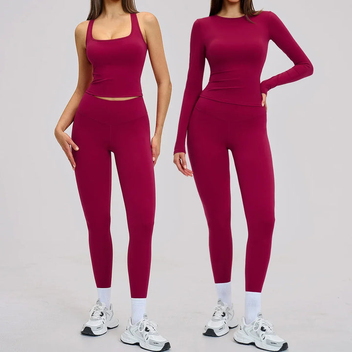 Women’s 2-Piece Yoga Set | Long Sleeve Workout Outfit