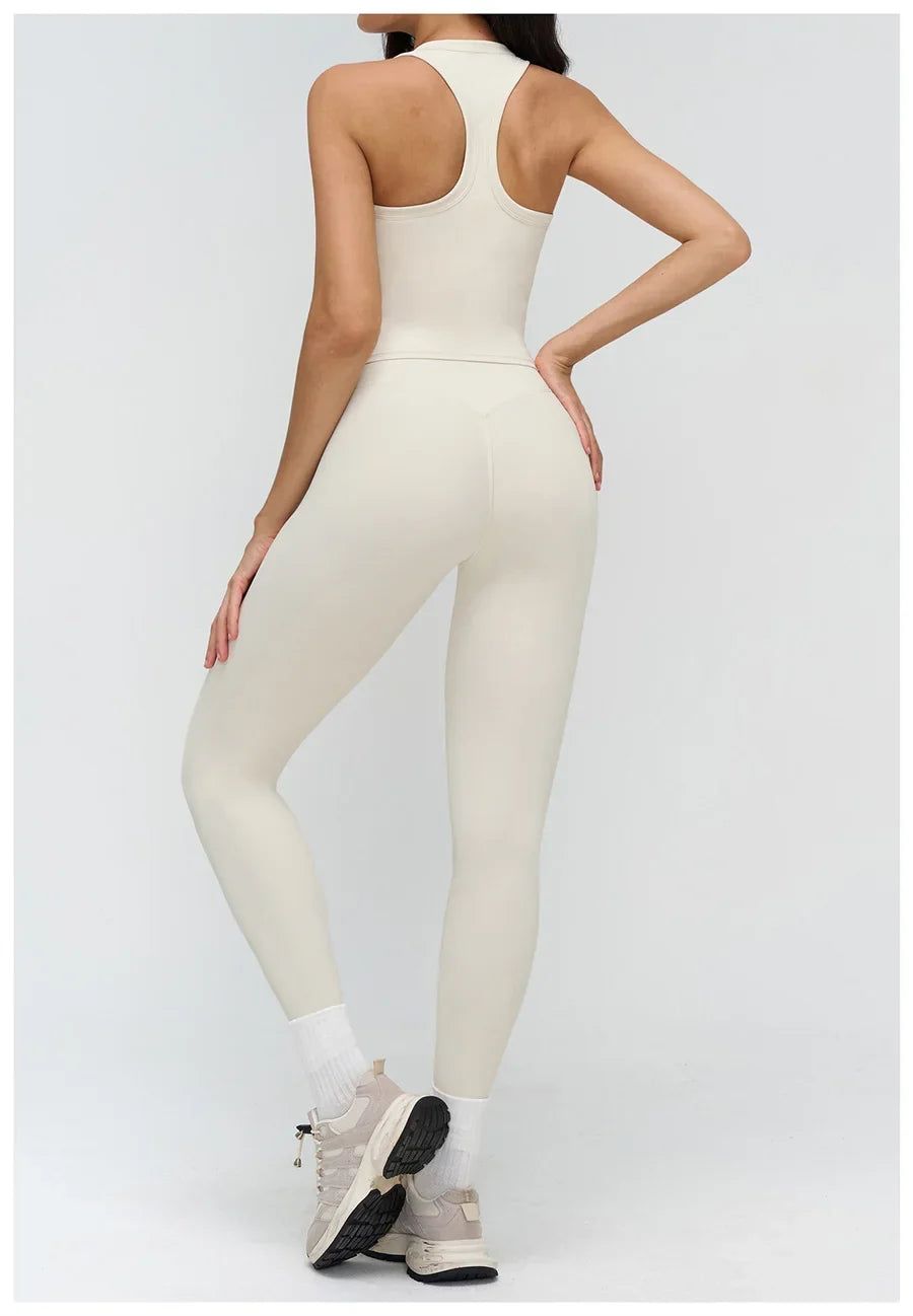 Women’s 2-Piece Yoga Set | Crop Top & High Waist Leggings