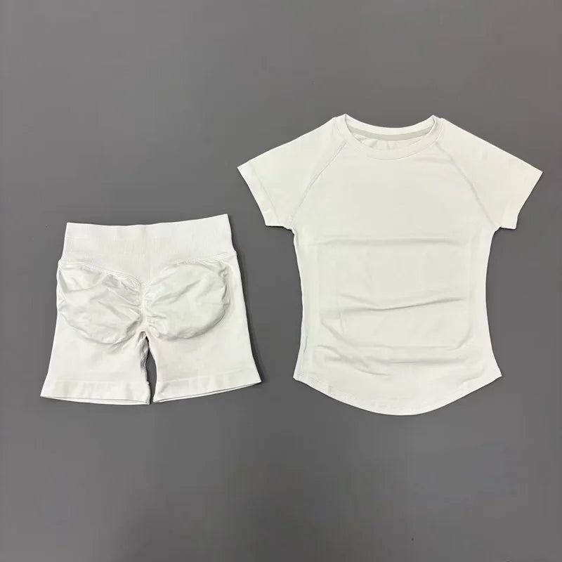 HISTELLO Women’s Gym Set | Seamless Yoga Workout Outfit