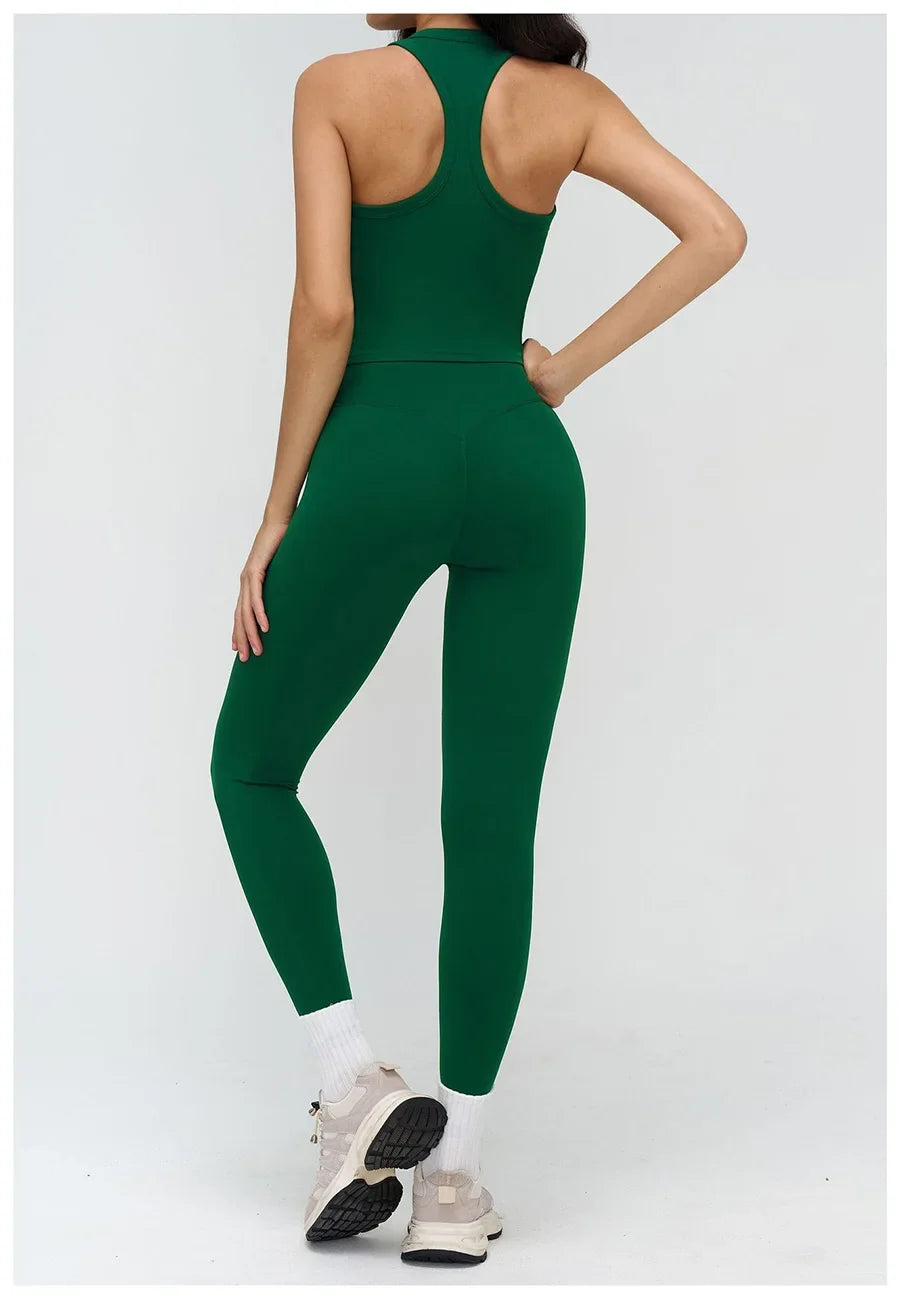 Women’s 2-Piece Yoga Set | Crop Top & High Waist Leggings