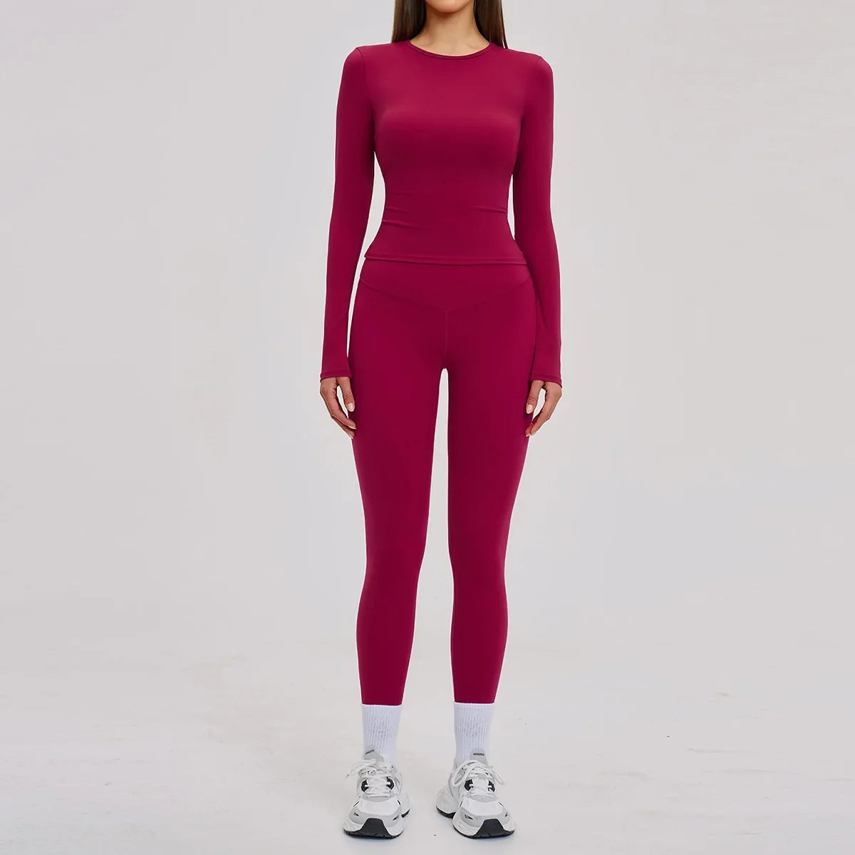 Women’s 2-Piece Yoga Set | Long Sleeve Workout Outfit