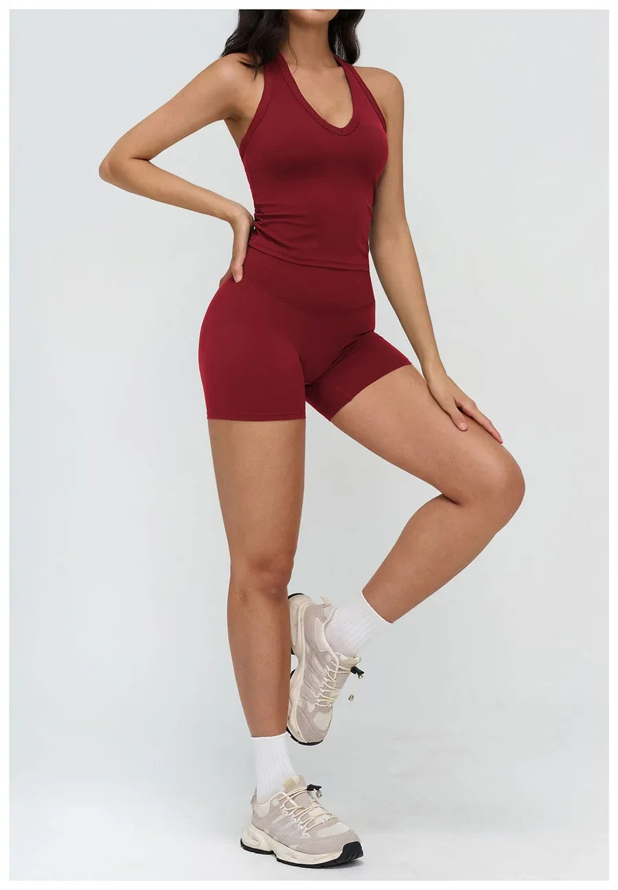 Women’s 2-Piece Yoga Set | Crop Top & High Waist Leggings