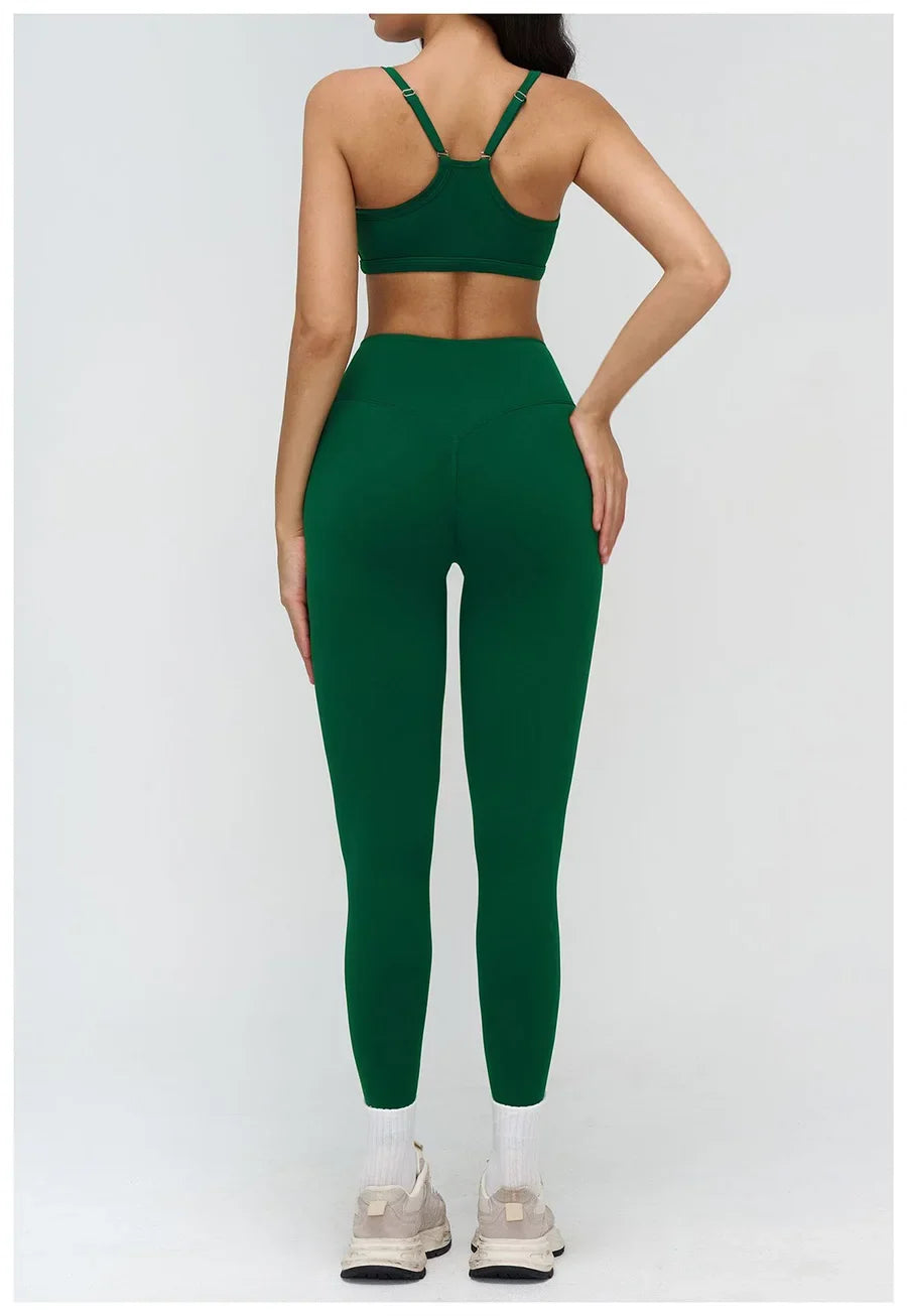 Women’s 2-Piece Yoga Set | Crop Top & High Waist Leggings
