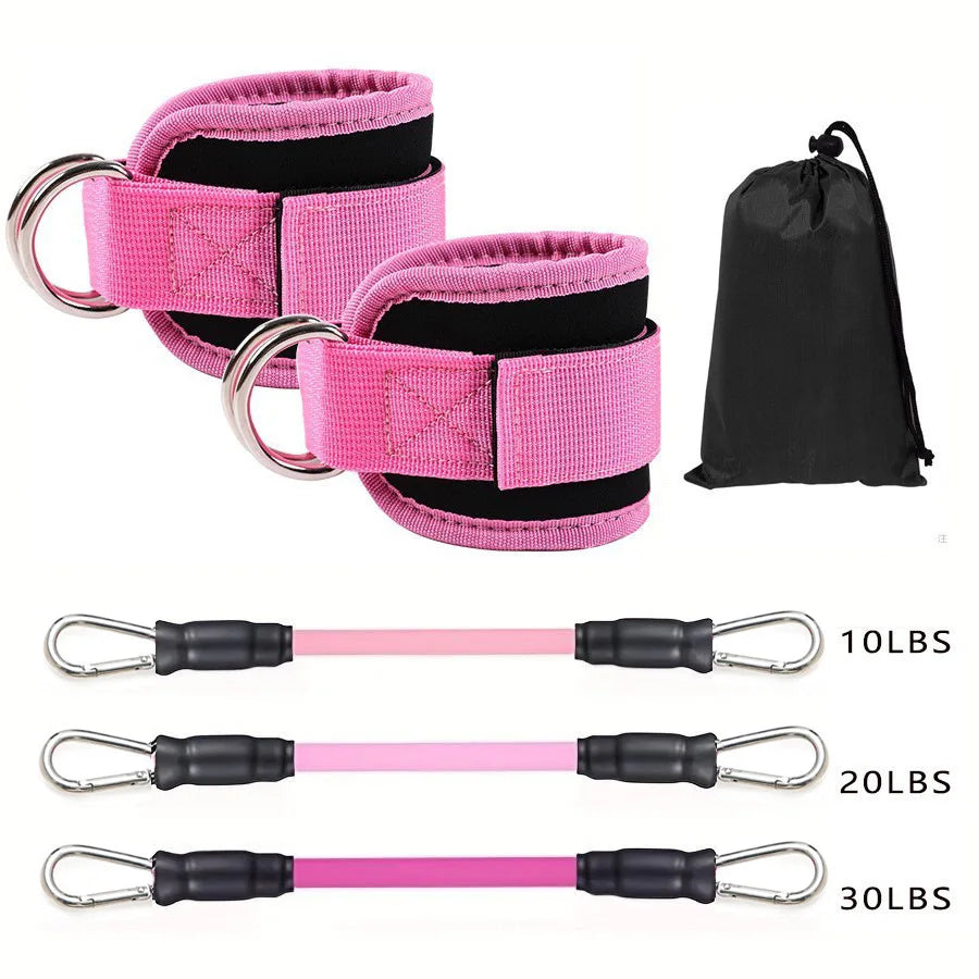 Resistance Bands & Ankle Straps Set | Fitness Workout Kit