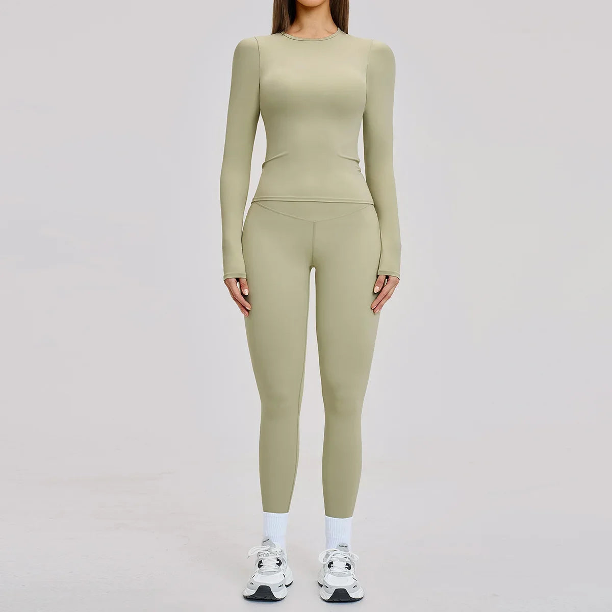 Women’s 2-Piece Yoga Set | Long Sleeve Workout Outfit