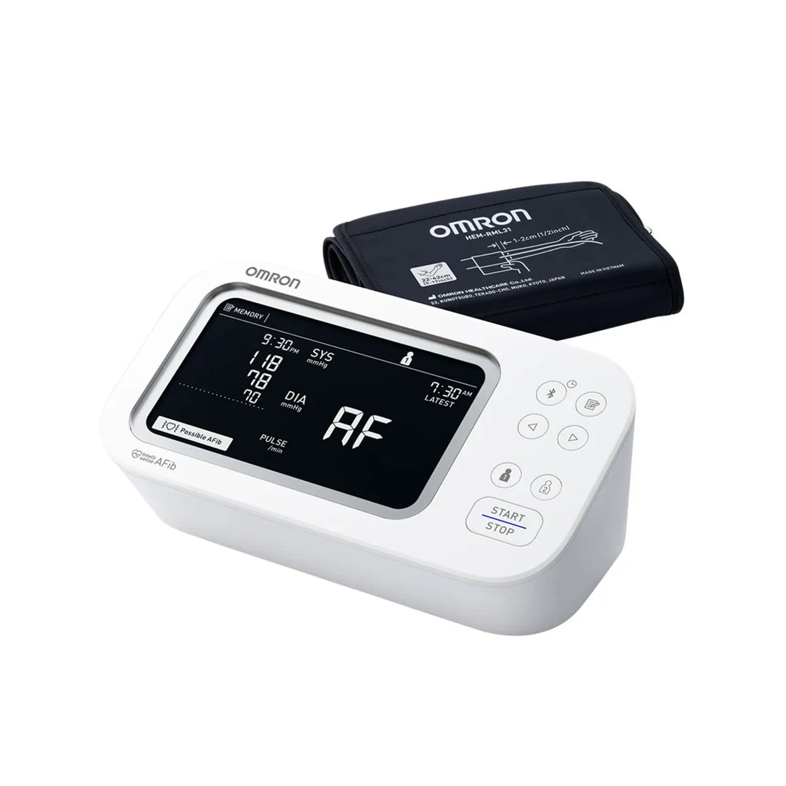 Omron Platinum Upper Arm Blood Pressure Monitor BP5465 AFib Screen [Bluetooth]