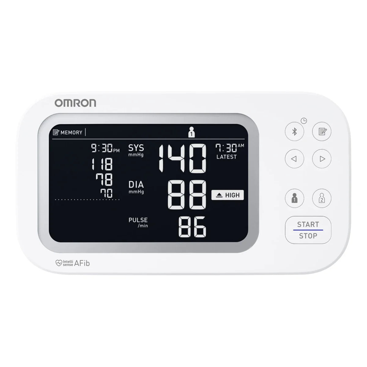 Omron Platinum Upper Arm Blood Pressure Monitor BP5465 AFib Screen [Bluetooth]