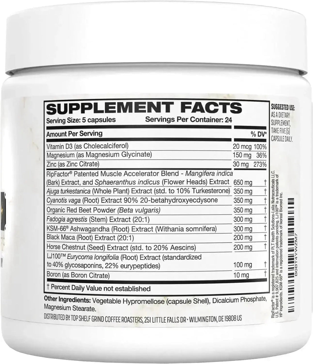 King Maker Pack of 1, 13-in-1 Anabolic Supplement for Men to Increase Stamina, Lean Muscle Growth & Recovery, N.O. Booster with Tongkat Ali (LJ100), 120 Capsules
